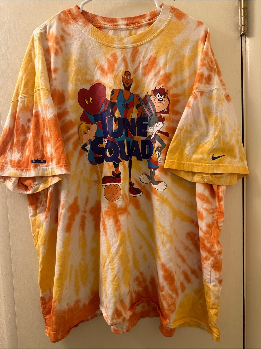 Nike Tie-Dye Tune Squad Tee - Yellow & Orange Size 3XL